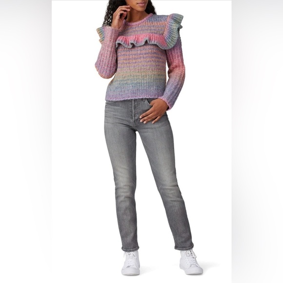 LoveShackFancy Sweaters - LoveShackFancy Yumi Ruffle Pullover Sweater
